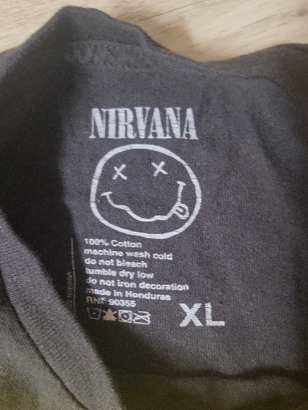 NIRVANA Black Short-Sleeve Tee with Yellow Logo - Picture 2 of 4